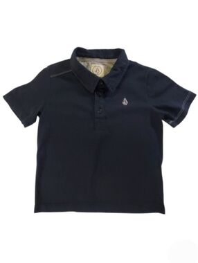 K1370 * Volcom Boys Wowzer Polo Shirt Black Size 3T